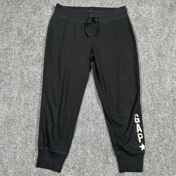 Gap Women Pant Size M Black Athletic Casual Stretch‎ Tapered Sweatpants Comfort - Picture 1 of 10
